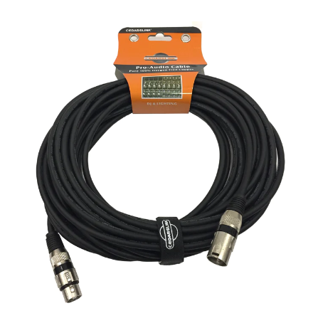 LK-M50 50FT Premium Balanced XLR Male-XLR Female 100% Copper Cable 3-Pin Shielded