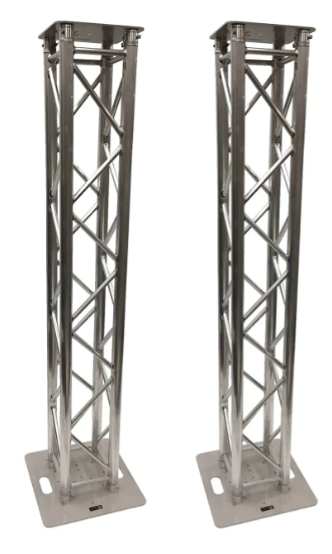(2) DJ Lighting Aluminum Truss Light Weight Dual 6.56 ft Totem System Moving Head