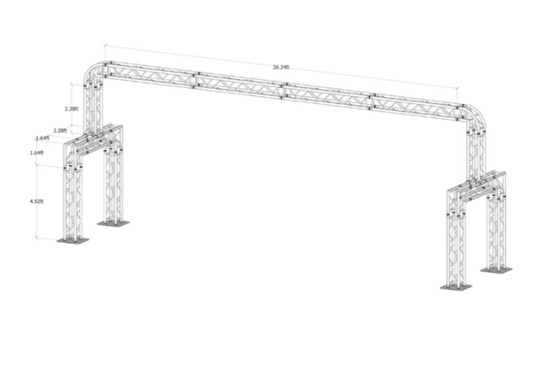 11.5 ft. High x 26.2 ft. Wide Arch Truss