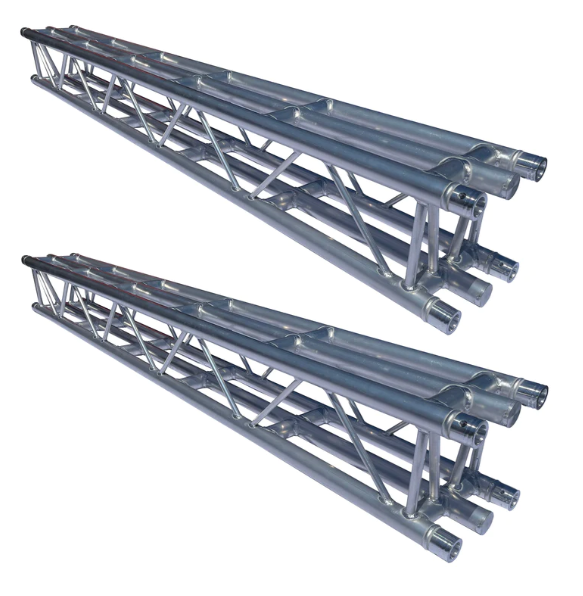 Two (2) LK-H2929.2.5 Heavy Duty 8.2FT (2.5 Meters) 3mm. Thickness Straight Square Aluminum Truss Segment For LED Video Walls With 3 Chords