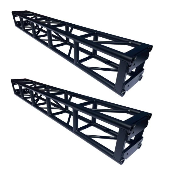 Two (2) LK-3030.2.5 Black 8.2FT 2.5 Meter Bolt Aluminum 11.81" Box Square 300mm x 300mm Trussing Bolt Truss