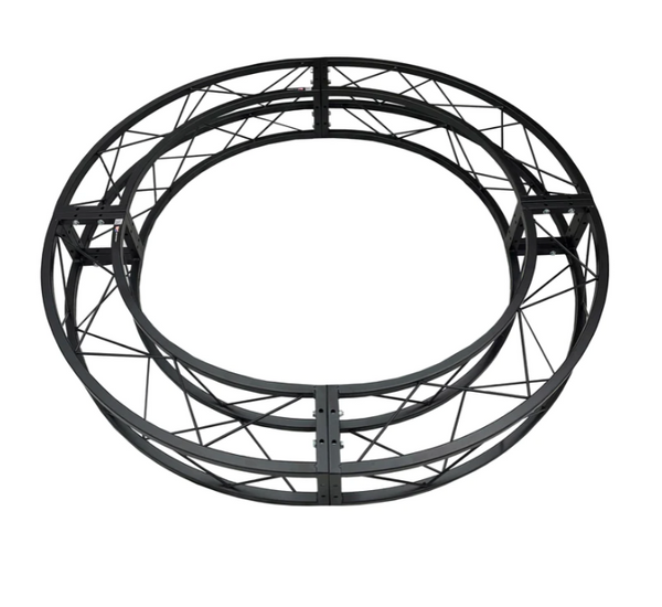 5 ft Diameter Circle Circular Black Square Truss 1" Square Piping 8" Width DJ PA
