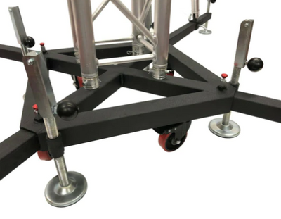 Industrial Strength Heavy Duty Rolling Truss Base+Four 68" Outrigger Support Bar