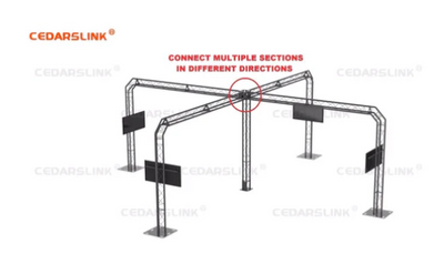 LK-CUBEA 5-Way Bolted Triangle Truss Junction Block Cube Connection Trade Show