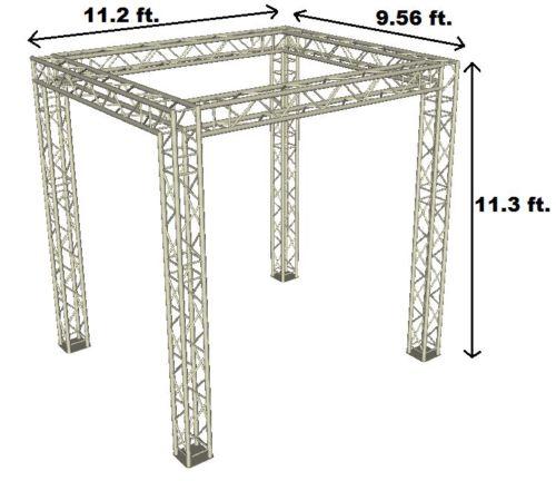 11ft x 9.56ft Exhibition Module Tradeshow Booth Box Truss Display System Package
