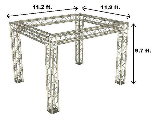 11ft x 11ft Exhibition Module Tradeshow Booth Box Truss Display System Package