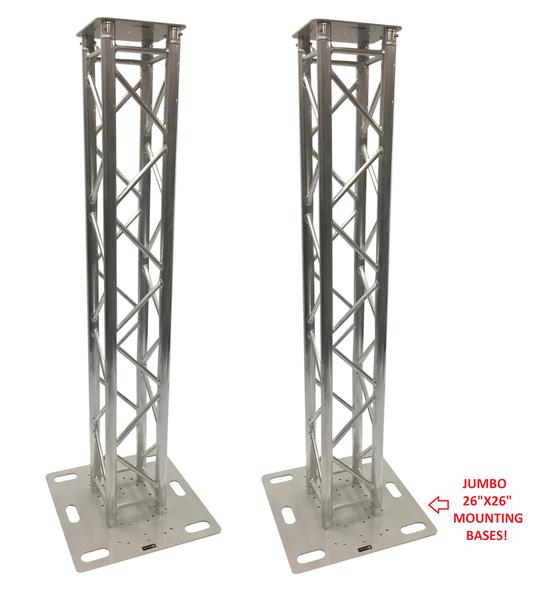 (2) DJ Lighting Aluminum Truss Light Weight Dual 6.56 ft Totem System Moving Head