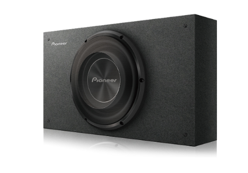 10" – 1200 W Max Power/ 300 W RMS, Single 2 Ohms Voice Coil, Rubber Surround - Shallow-mount Pre-loaded Enclosure Subwoofer