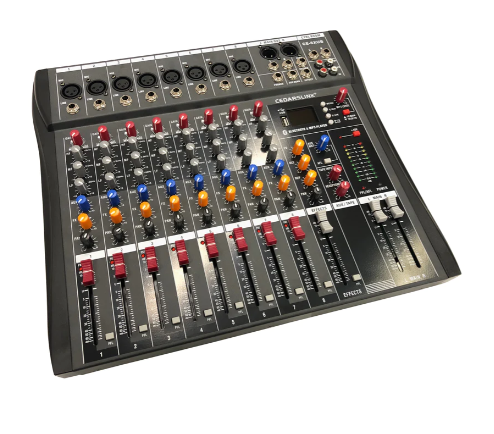 CE-8XUB Premium 8 Channel Bluetooth Mixer Console With Effects Processor
