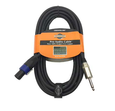 LK-MONO-SP 25FT Premium 1/4"-Speakon 100% Copper Cable Shielded
