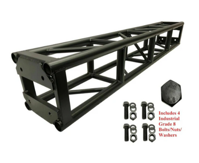 6.56 ft. Black Bolted 300mm. x 300mm. Aluminum Truss Two 14 ft. Crank Up Stands