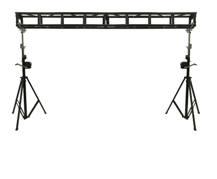 13 ft. Span Black Bolted 300mm x 300mm Aluminum Truss Two 14ft. Crank Up Stands