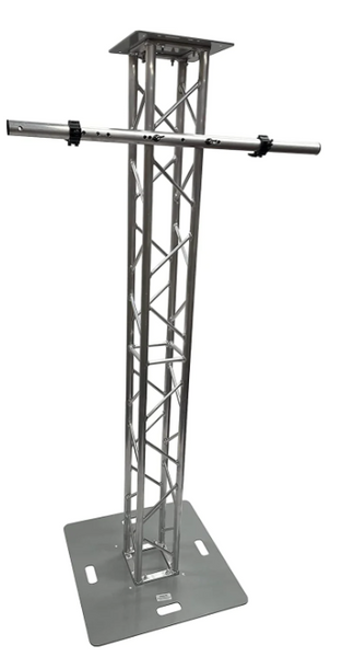6.56 FT Aluminum Plasma TV Mount Stand Stage DJ Lighting Truss Totem 8"x8" Truss Jumbo 26"x26" Ultra Sturdy Base Plate! Perfect TV Mount