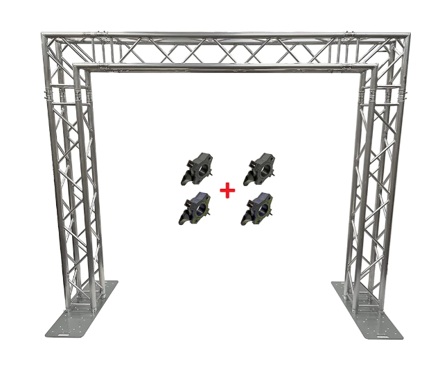 Aluminum 10 ft. Width Goal Post Arch Truss Lighting System DJ PA Mobile Portable 12" Box Trussing! 2" Diameter Tubing!