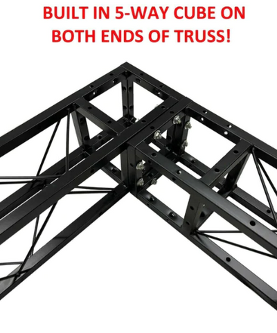 BLACK TRUSS ARCH KIT 14.5 FT Width 7 FT Height Mobile Portable DJ Lighting System Metal Arch Black Square Metal Trussing! Simple Bolt Connections!