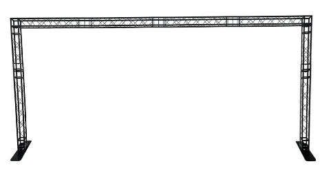 Black Square Metal Arch Truss 26 Ft. Width 10.8 ft. Height Portable DJ Lighting System Mobile Simple Bolt Connections