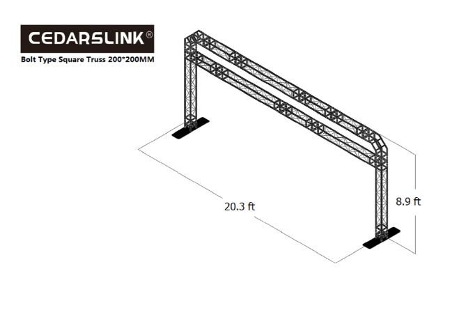 ARCH 12 20.3 Ft Width 8.9 Ft Height double Arch Trussing System