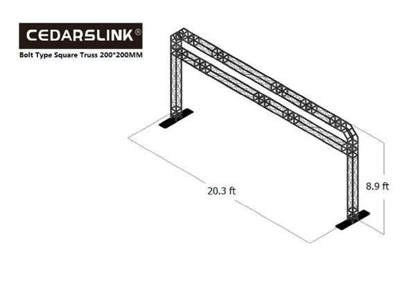 ARCH 12 20.3 Ft Width 8.9 Ft Height double Arch Trussing System