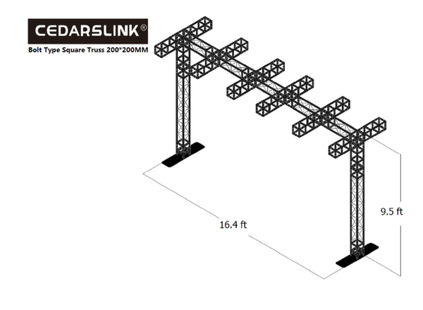 ARCH 14 Antenna Type Arch Truss System 16.4 ft Length 9.5 Ft Height