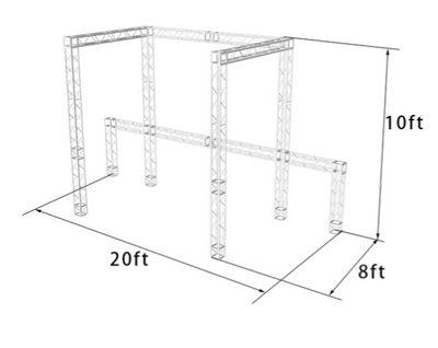 Trade Show Booth Trusses DJ Stage 20ftx8ftx10ft Aluminum Box Truss Exhibition