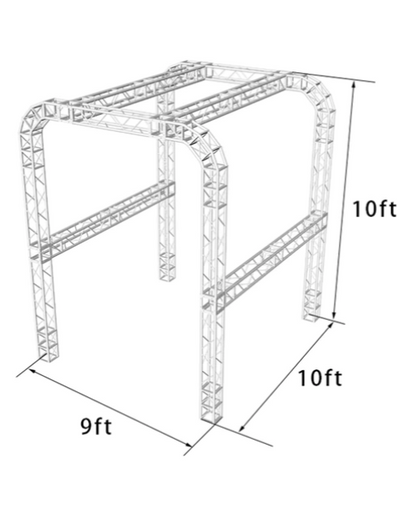 Trade Show Booth Trusses DJ Stage 9ftx10ftx10ft Aluminum Box Truss Exhibition