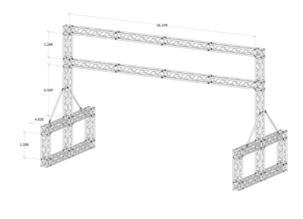 17.1 ft. High x 26.2 ft. Wide Arch Truss