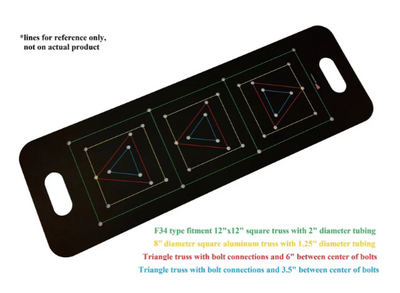 LK-1339B Black 13"x39" Base Plate Square Triangle Linear Lighting Truss