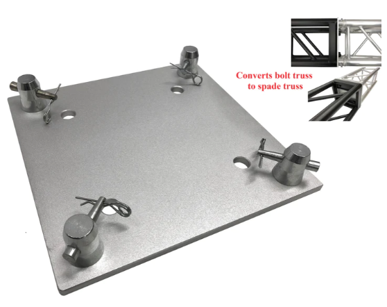 12"x12" Base Plate/Top For 290mm x 290mm Trussing/Converts Spade Truss to Bolt Trussing