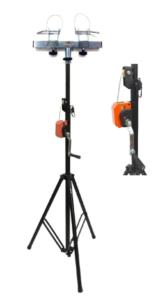 LK-T15 DJ Pro Lighting 10 Foot Crank Light Stand & Square Truss T-Bar Adapter