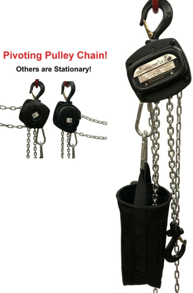 1 Ton Pivoting Hand Chain Block Manual Hand Hoist 26' Lift DJ Trussing Truss