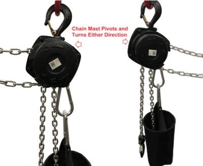 1 Ton Pivoting Hand Chain Block Manual Hand Hoist 26' Lift DJ Trussing Truss