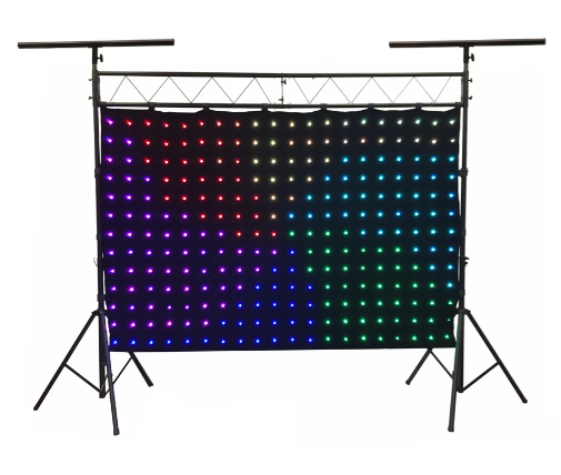 LED-240 240 pcs. RGB LED Curtain 2 Meters x 3 Meters With LK-X10 Lighting Truss Combo