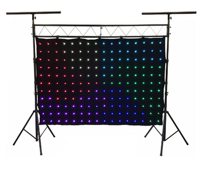 LED-176 176 pcs. RGB LED Curtain 2 Meters x 3 Meters With LK-X10 Lighting Truss Combo