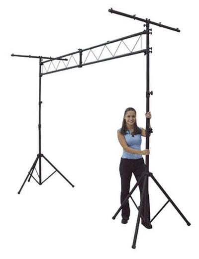 LK-LTST DJ Band 10ft. Stage Lighting Truss Stand For Pro Audio Mount Lights And Speakers + 4 O Clamps
