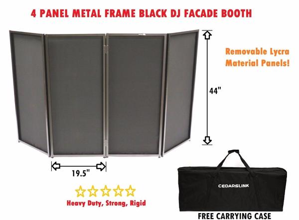 10' Lighting Truss Stage Lighting Stand+Black DJ Facade+Dual Tier Keyboard Stand