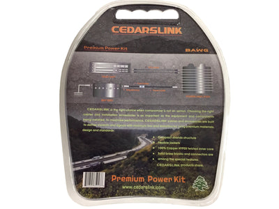 Cedarslink CDL-4500 High Quality 8 AWG Amplifier Installation Kit