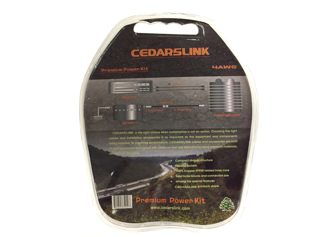 Cedarslink CDL-5500 High Quality 4 AWG Amplifier Installation Kit