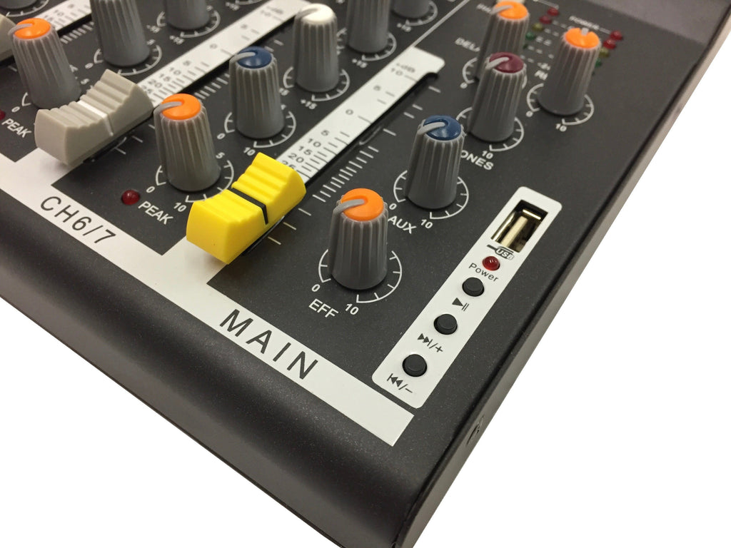Cedarslink CE-7USB Professional 7 Channel Mixer With USB Input
