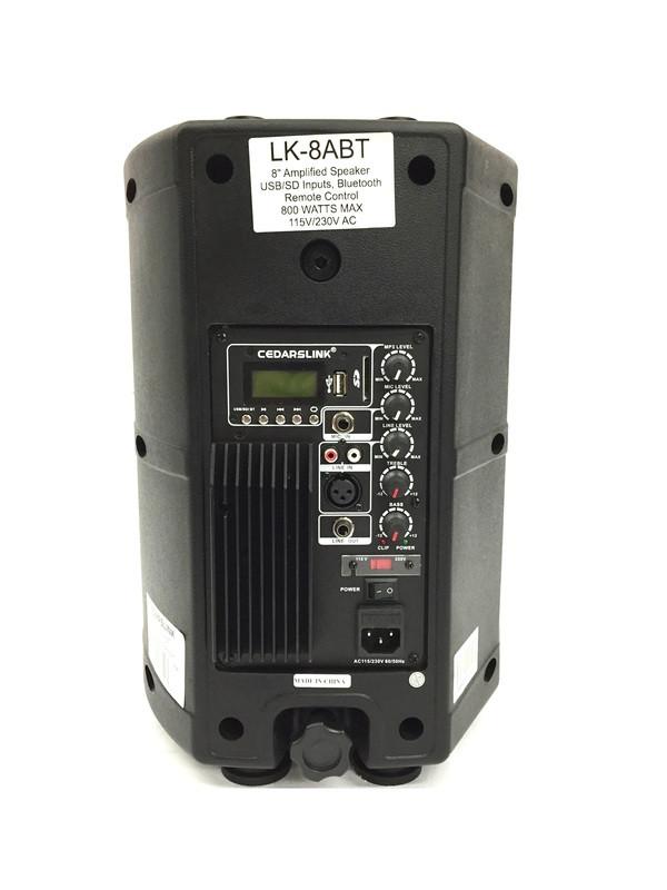Cedarslink LK-8ABT 8" 2 Way Amplified Loudspeaker With BlueTooth