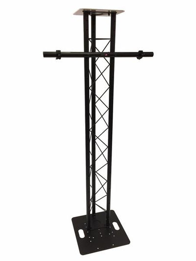 6.56FT 2 Meter Black Triangle Plasma TV Mount Stand Club DJ Lighting Truss Tower