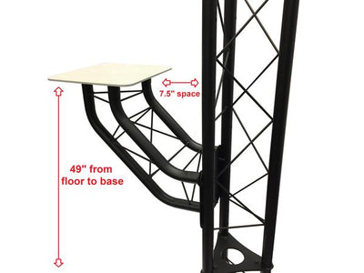 BLACK TRUSS ARCH KIT 8.20FT Height Mobile Portable DJ Lighting System Metal Arch Total Of 4 Flat Tops On System To Mount Lights/Speakers