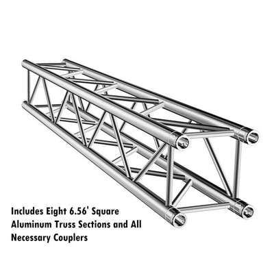 Square Aluminum Truss 8ft. x 8ft. Trade Show Booth Complete Setup Package DJ