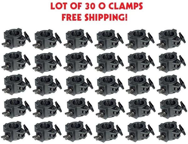 Thirty (30) O CLAMPs - DJ & Stage Lighting Heavy Duty Mounting O Clamps for Stand and Truss