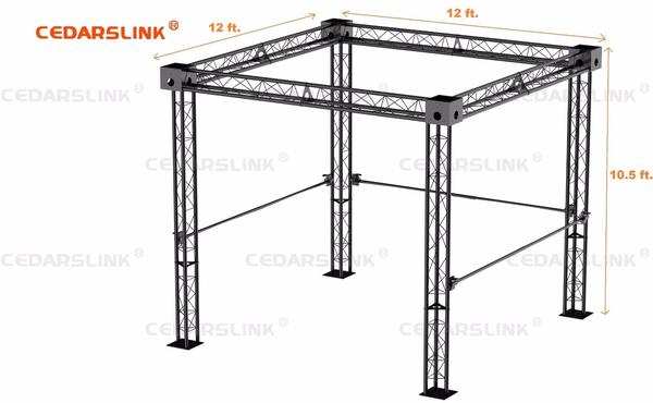 Trade Show Booth, Trusses DJ Stage 12' X 12' X 10' Metal Truss Triangle Trusses
