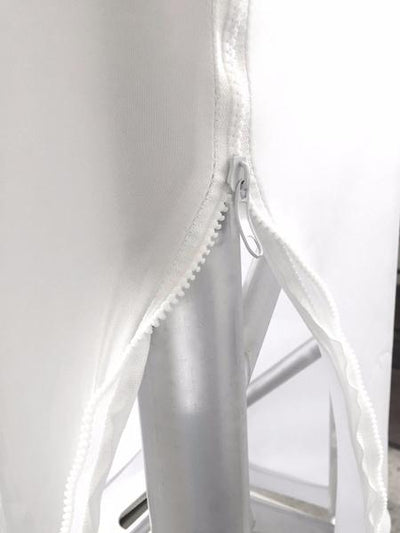 6 Foot White Totem Lighting Truss Stand Zipper Scrim Cover Sleeve Sock 6ft