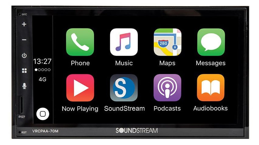 Soundstream VRCPAA-70M 7″ Touchscreen Mechless Multimedia W/ Apple CarPlay® & Android Auto®